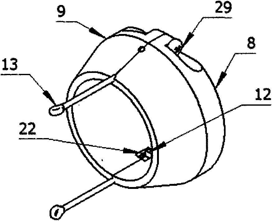 Detachable spring type cable fixing device