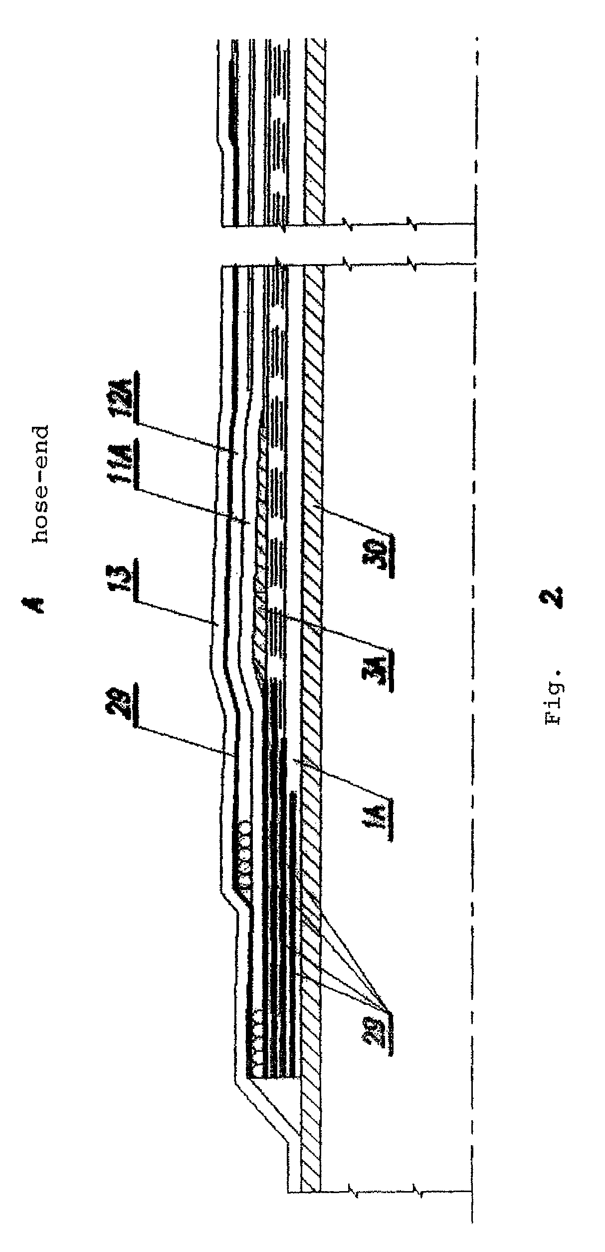 Spliced long-length hose and method for splicing hoses