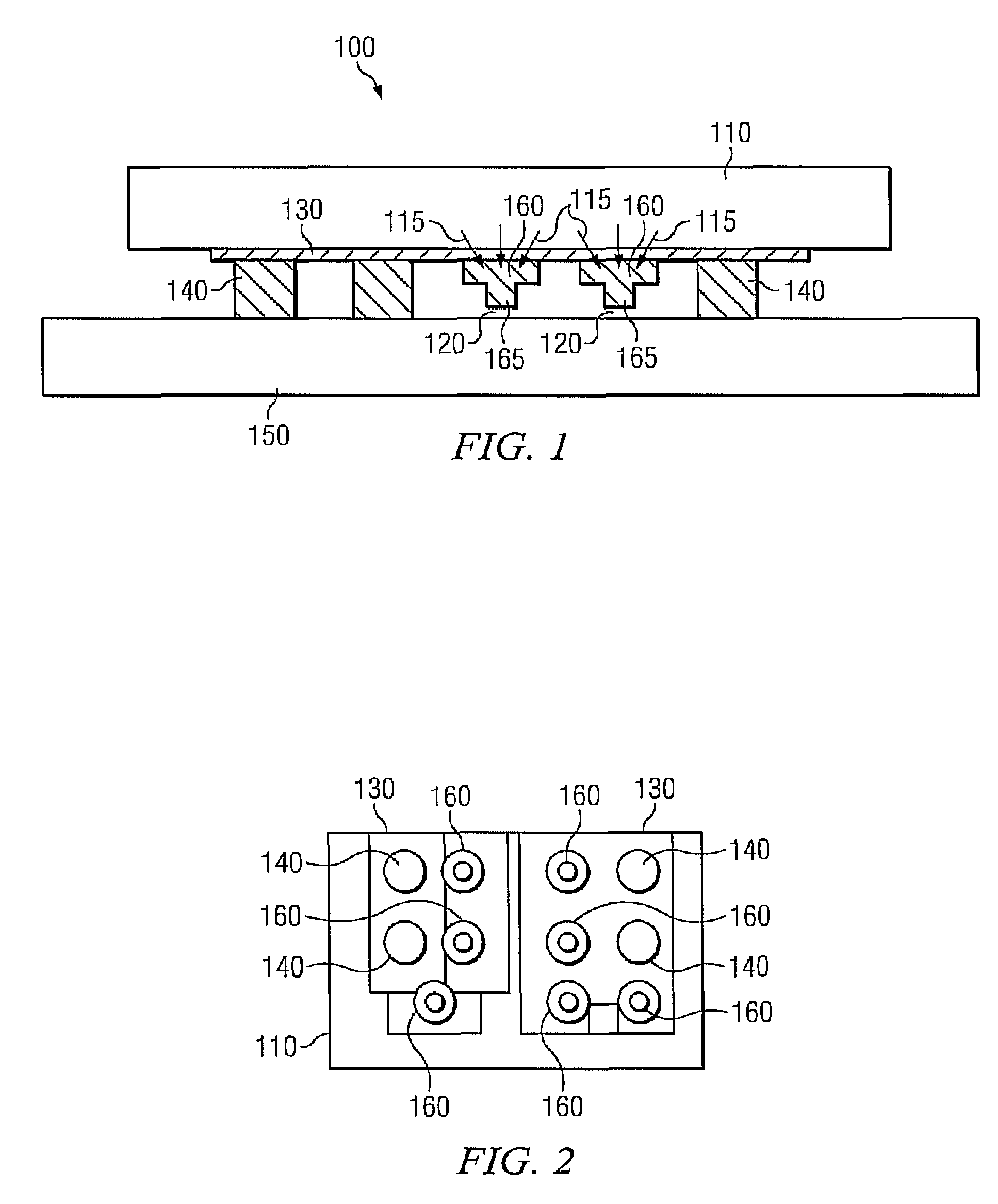 Stud bumps as local heat sinks during transient power operations