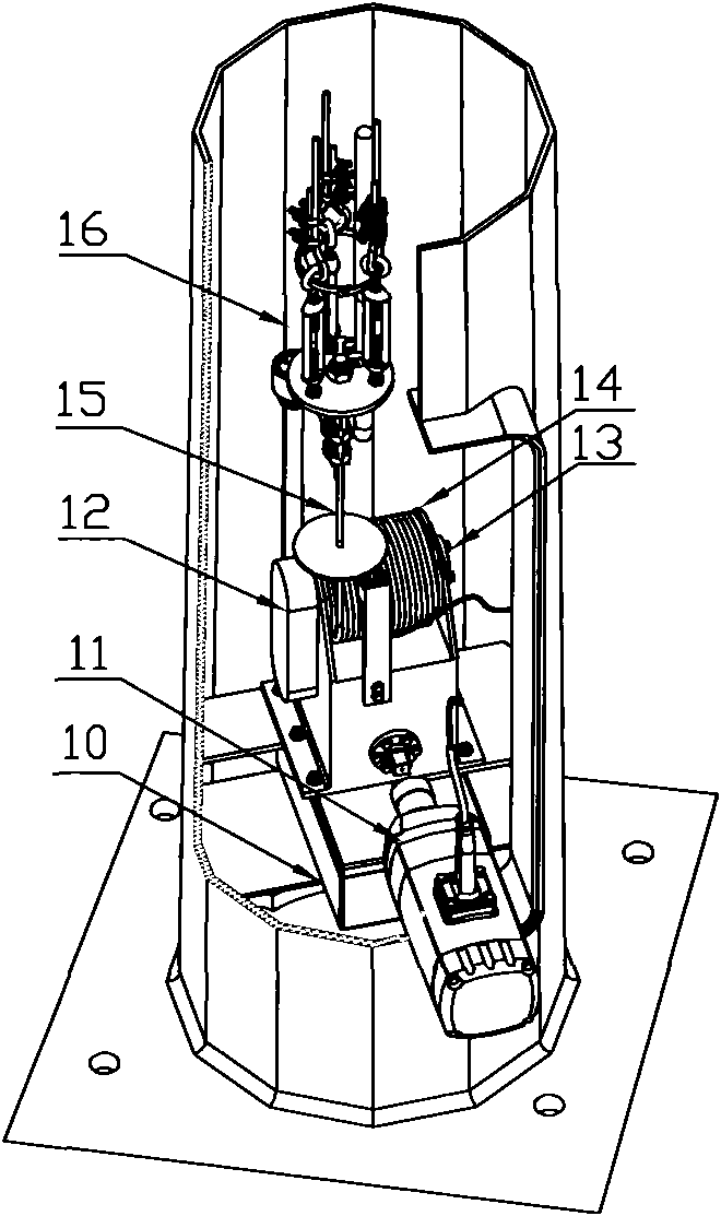 Lifting street lamp post