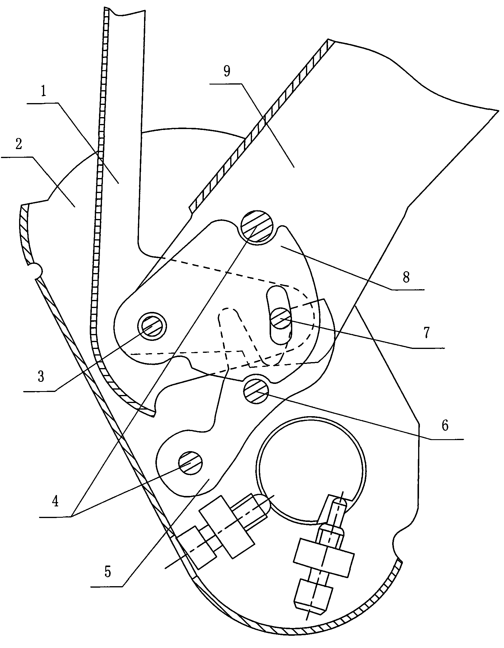 Spinning machine rocker limiting device