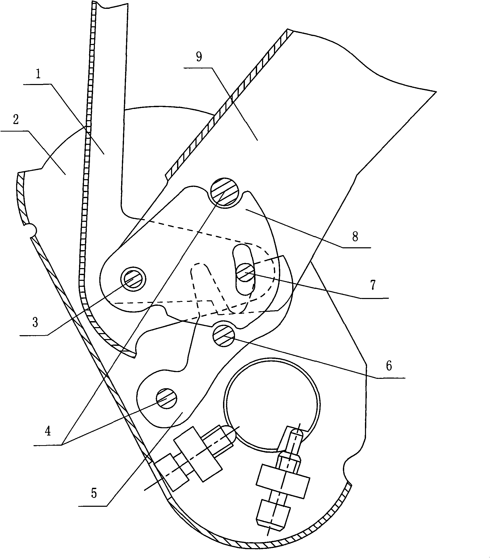 Spinning machine rocker limiting device