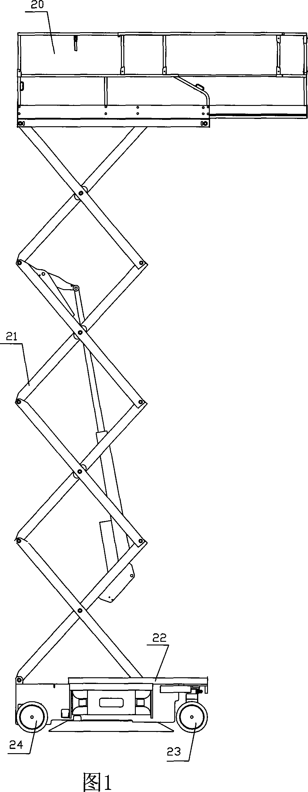 High-altitude operation platform with steering device