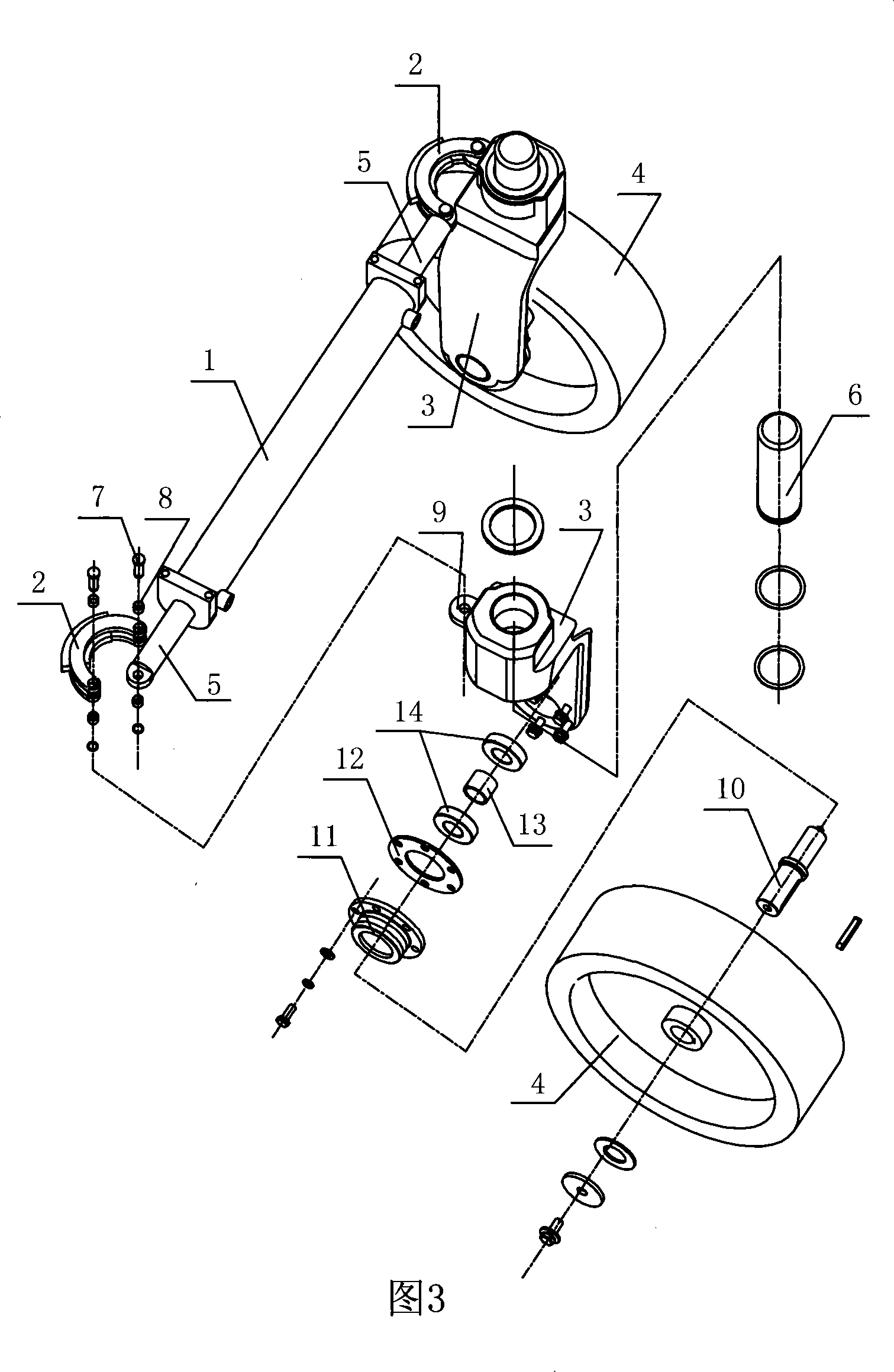 High-altitude operation platform with steering device