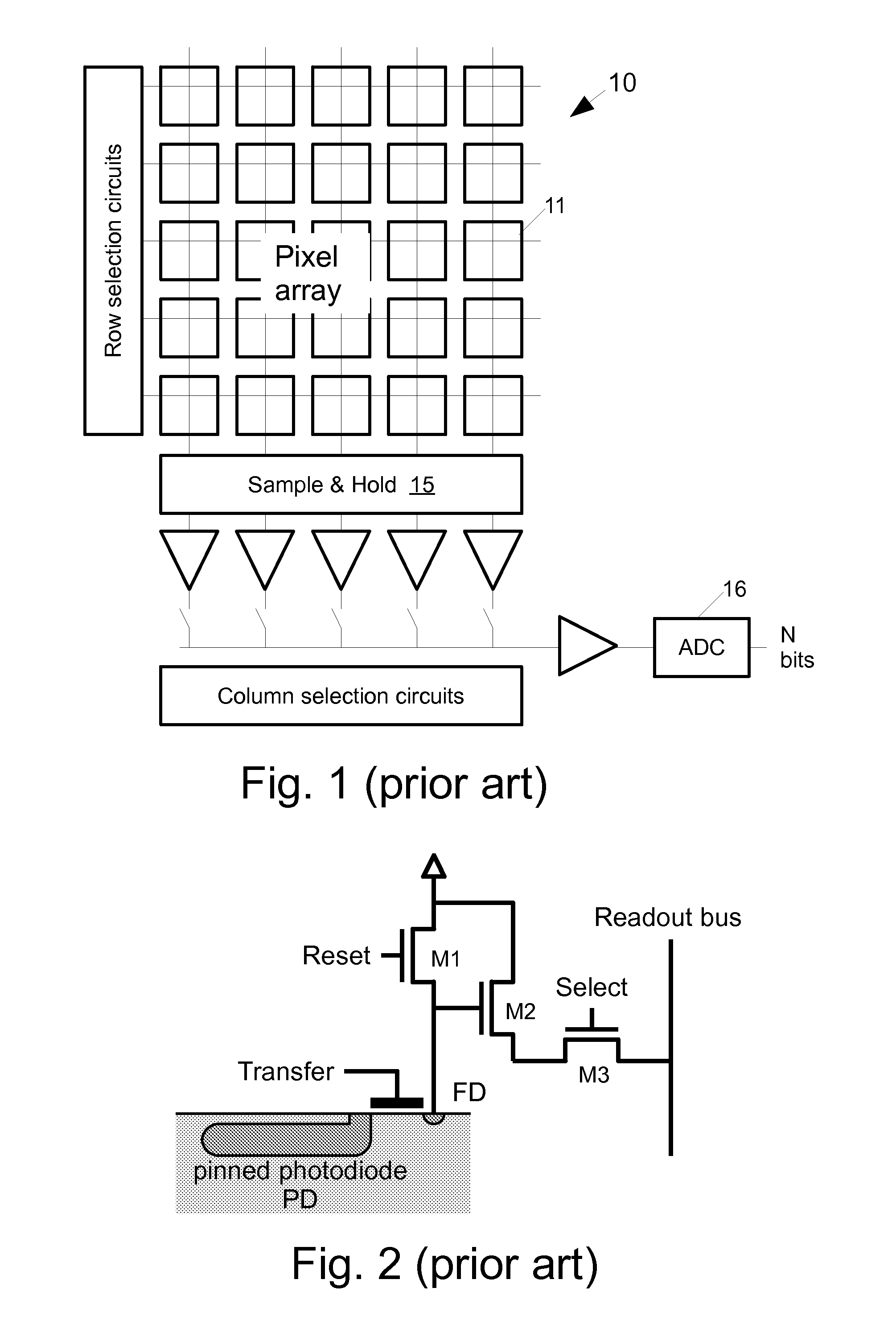 Analog-to-digital conversion in pixel array