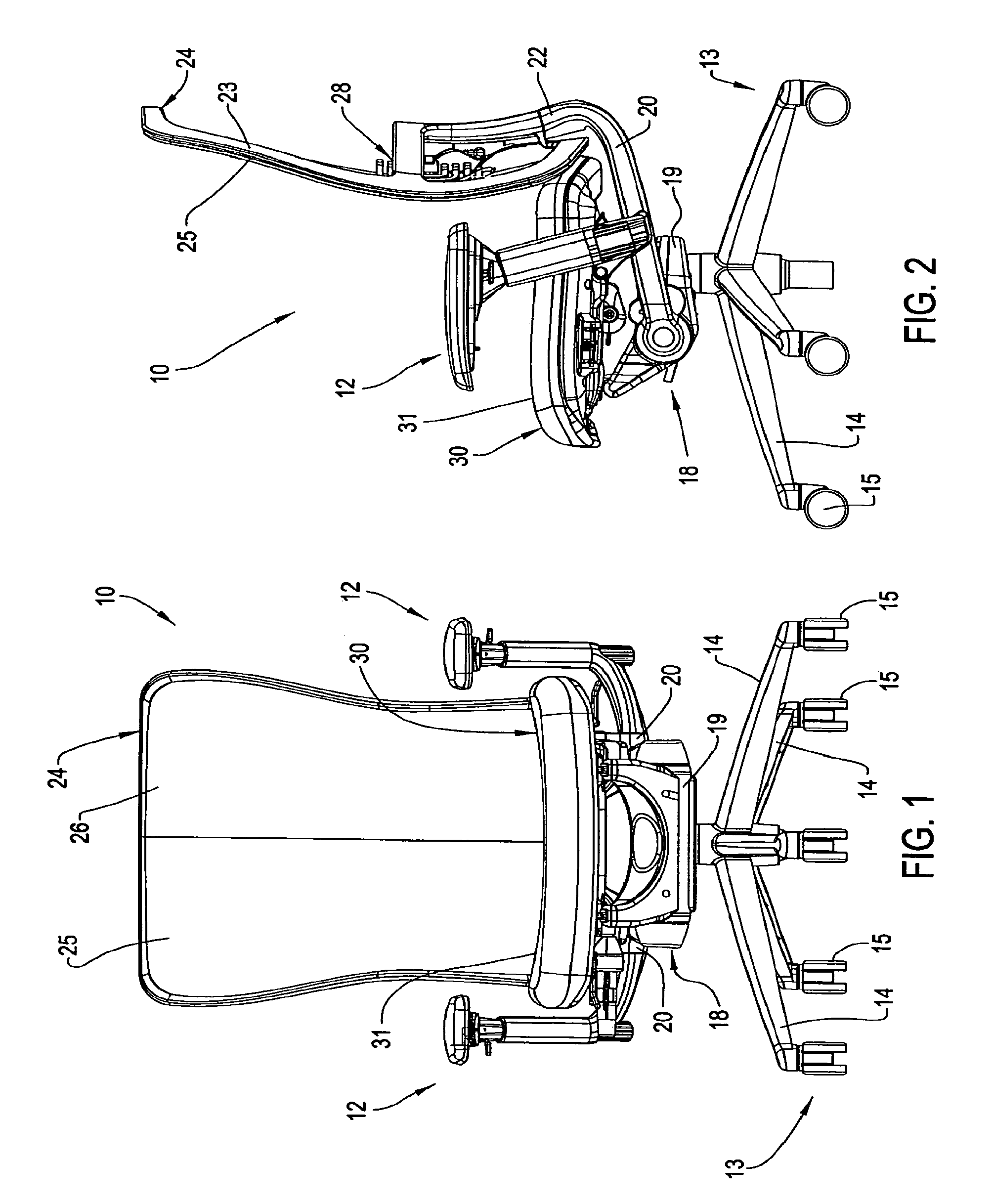 Arm assembly for a chair