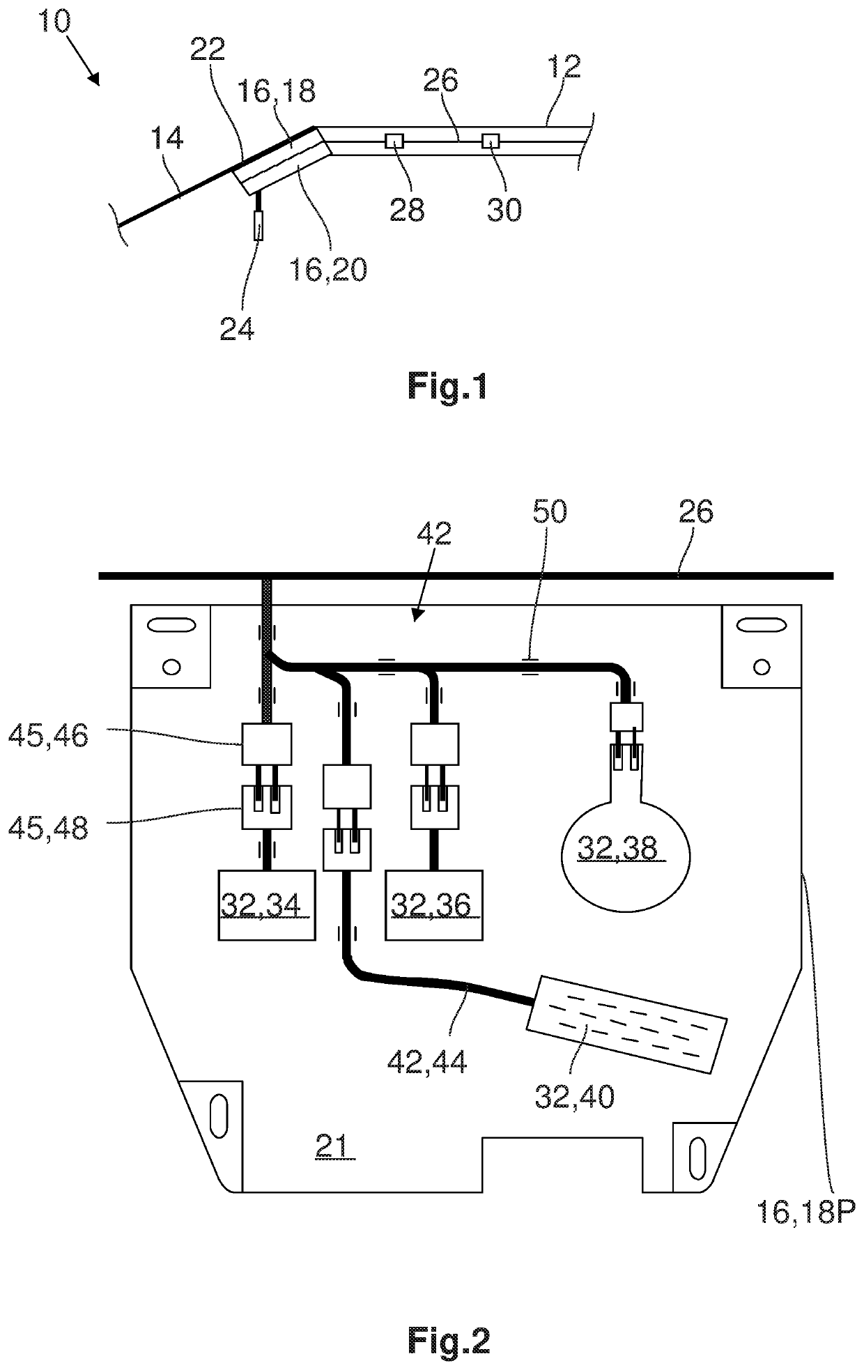 Housing to clad electrical components of a motor vehicle