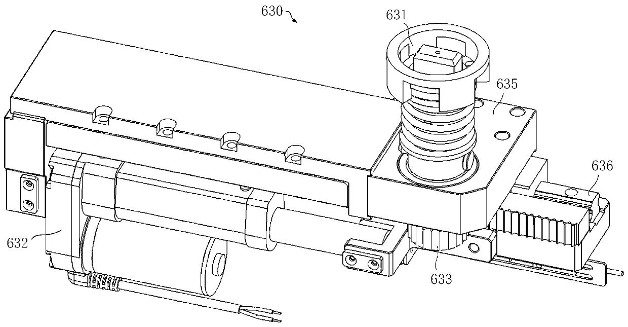 Rotating locking and unlocking device