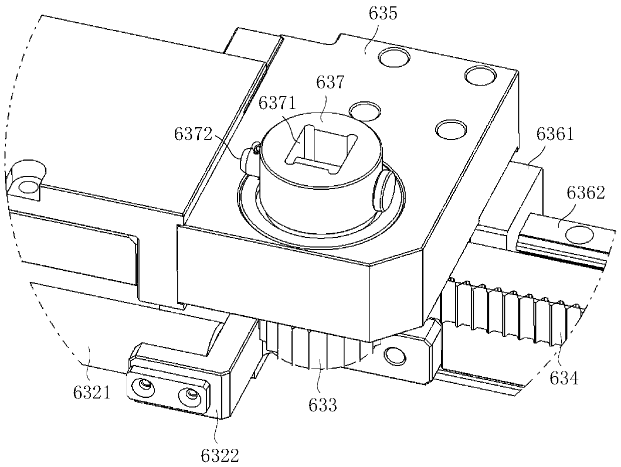 Rotating locking and unlocking device