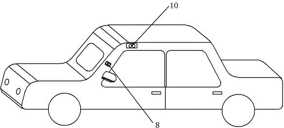 Intelligent vehicle-mounted display device for column A of vehicle