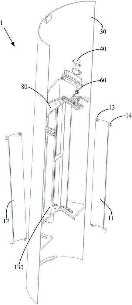 Cross flow air conditioner cabinet