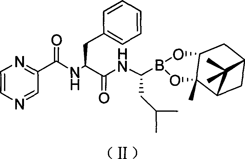 Preparation method of N-(2-pyrazine carbonyl)-L-phenylalanine-L- leucine boracic acid