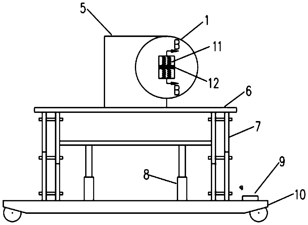 Highway tunnel geological detection system with self-adaptive fitting device and method