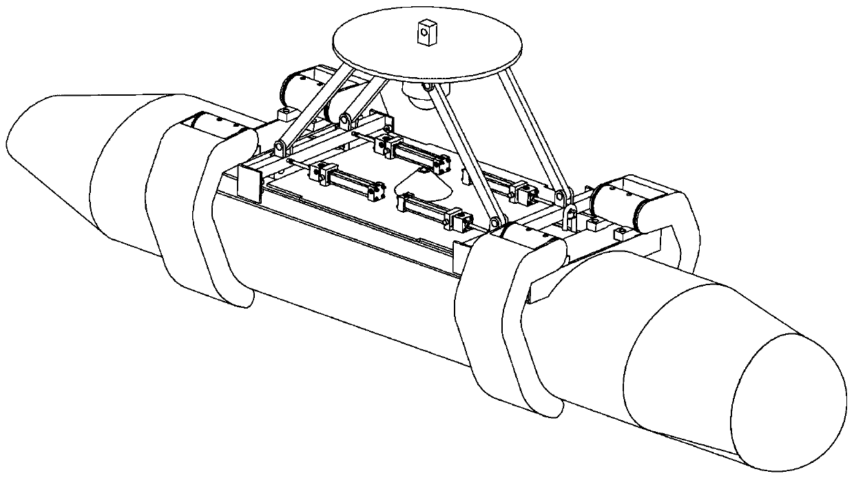 AUV automatic cloth releasing and recovering device