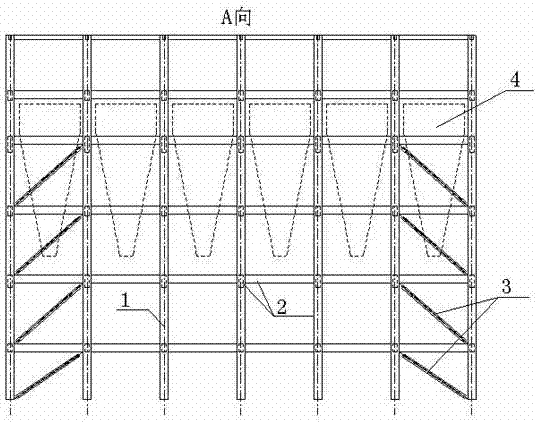 Shock-resistant steel-bar concrete structure side coal bunker