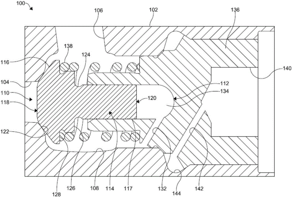 Vented high pressure valve