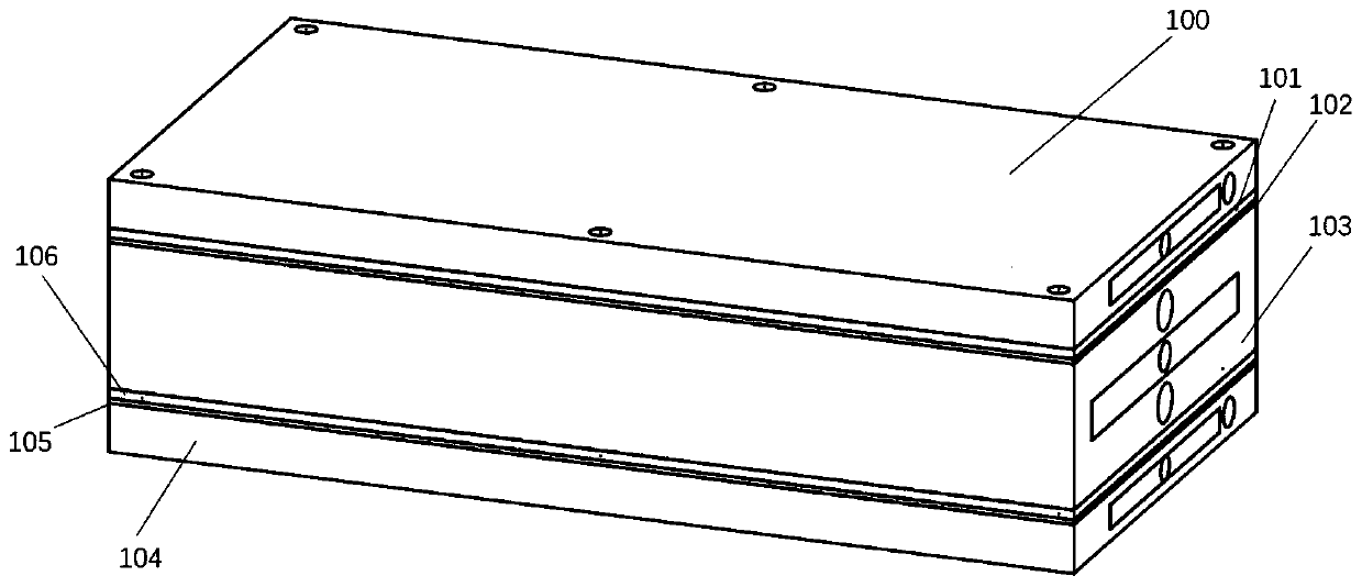 Plate-type membrane distillation water treatment device, and solar energy plate-type membrane distillation desalination system