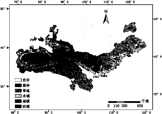 Rapid monitoring method of large-scale land desertification