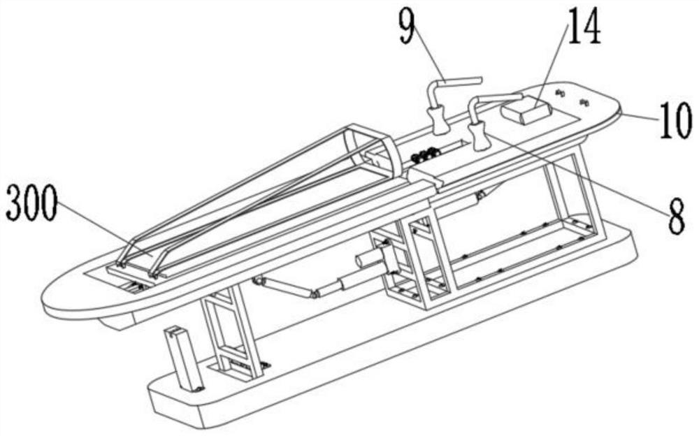 Waist massage device for traction bed