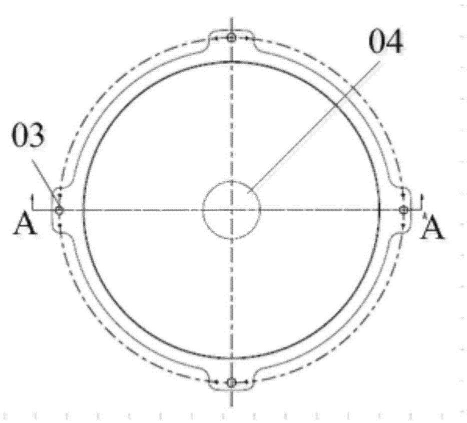 Positioning installation structure of ellipsoidal reflector