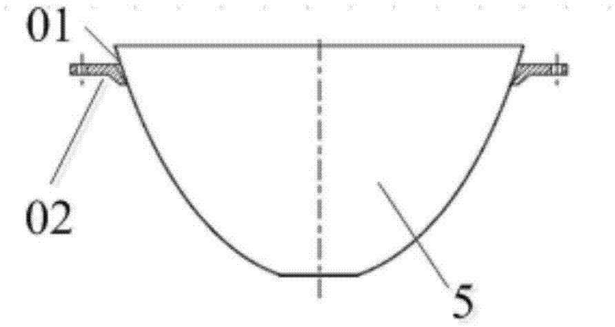 Positioning installation structure of ellipsoidal reflector