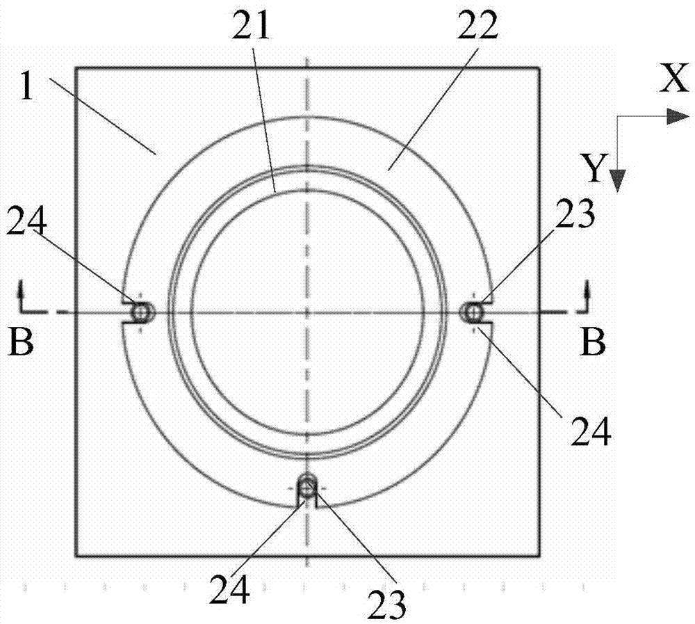 Positioning installation structure of ellipsoidal reflector