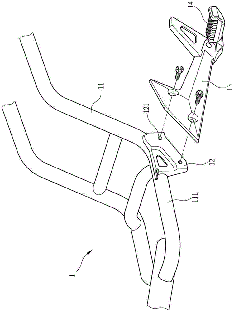 Foot rest lever structure for motorcycle