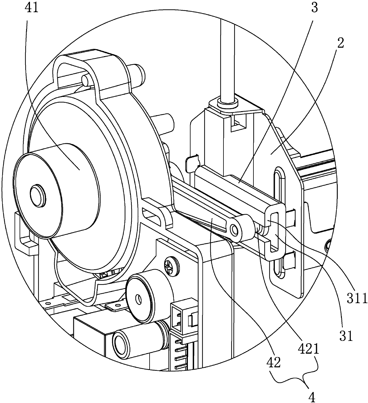 Gridiron lifting mechanism used for oven