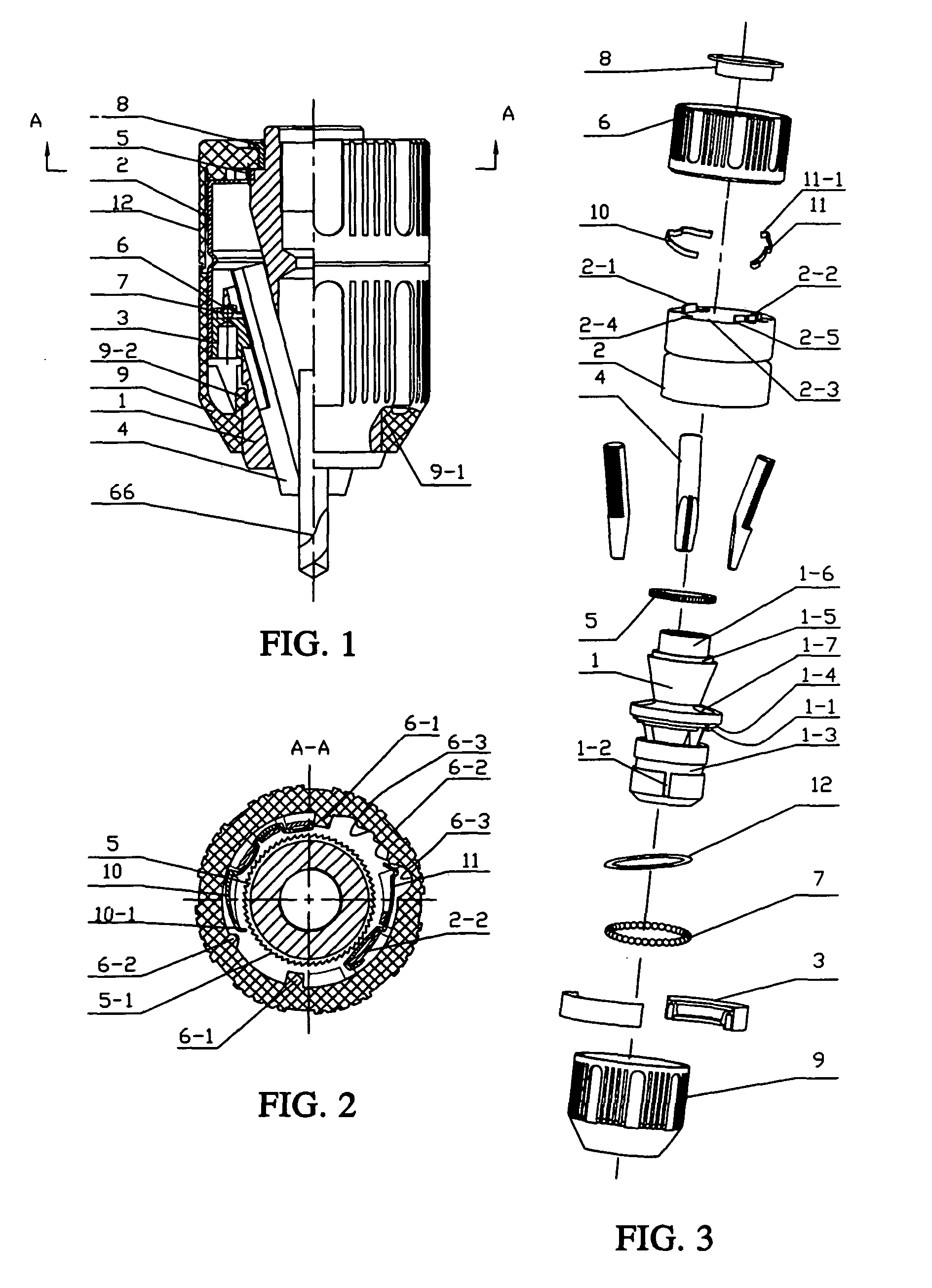 Self-locking drill chuck