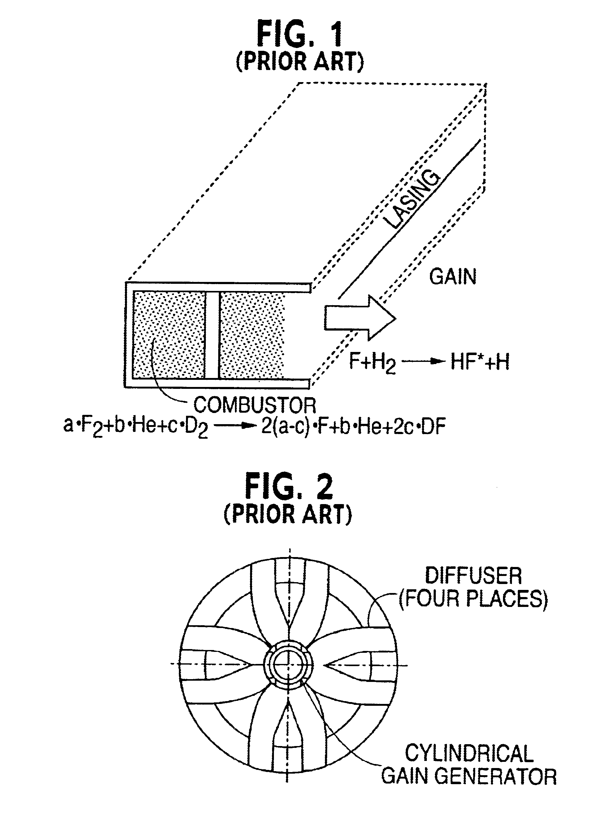 Dual-flow common combustor chemical laser