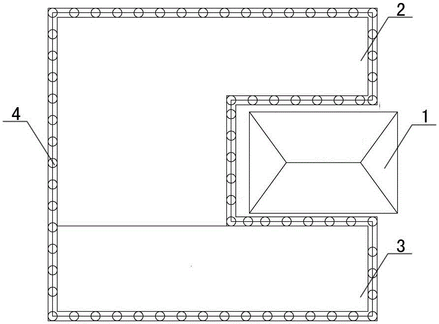 Partial support method of concave ultra-deep foundation pit surrounded by heritage buildings on three sides