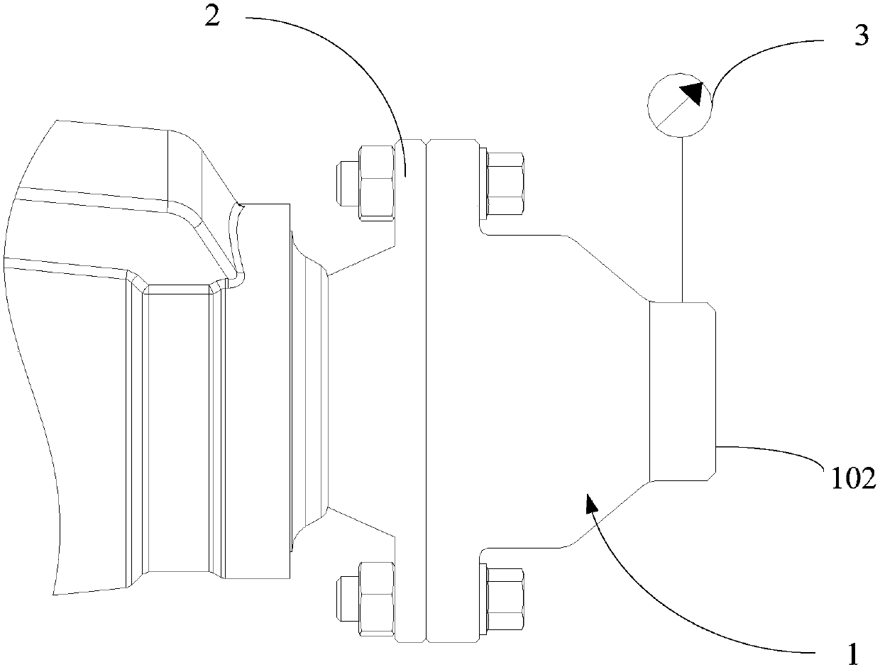 Detection device of drive axle flange