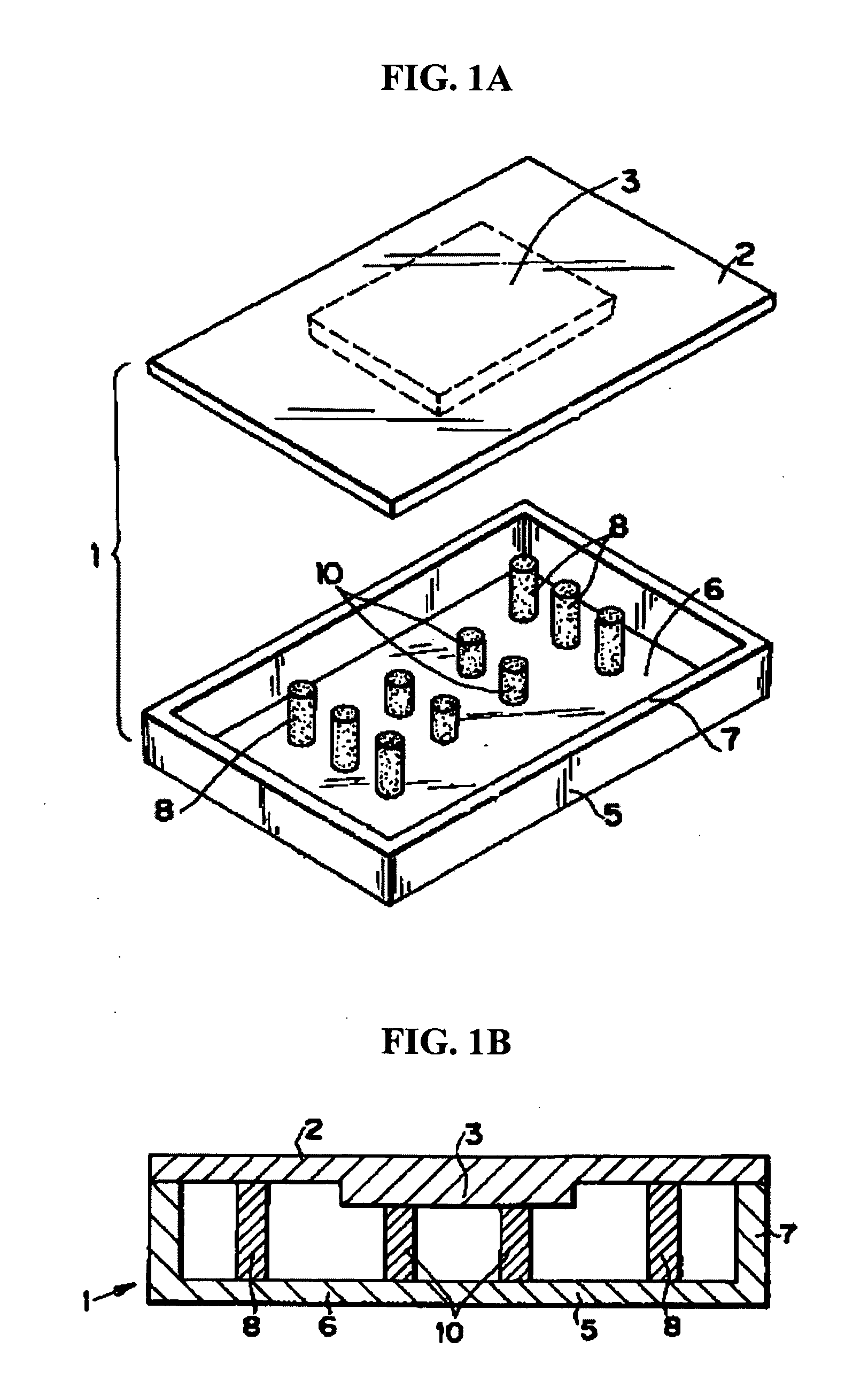 Support structure for a planar cooling device