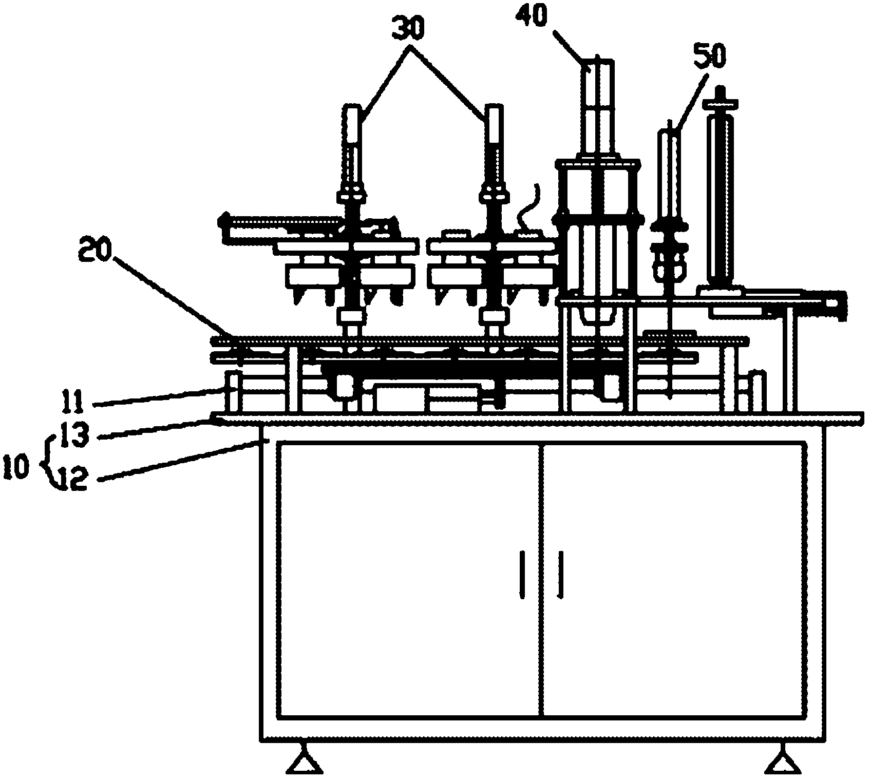 Double row bearing ball dividing grease injecting retainer assembling machine