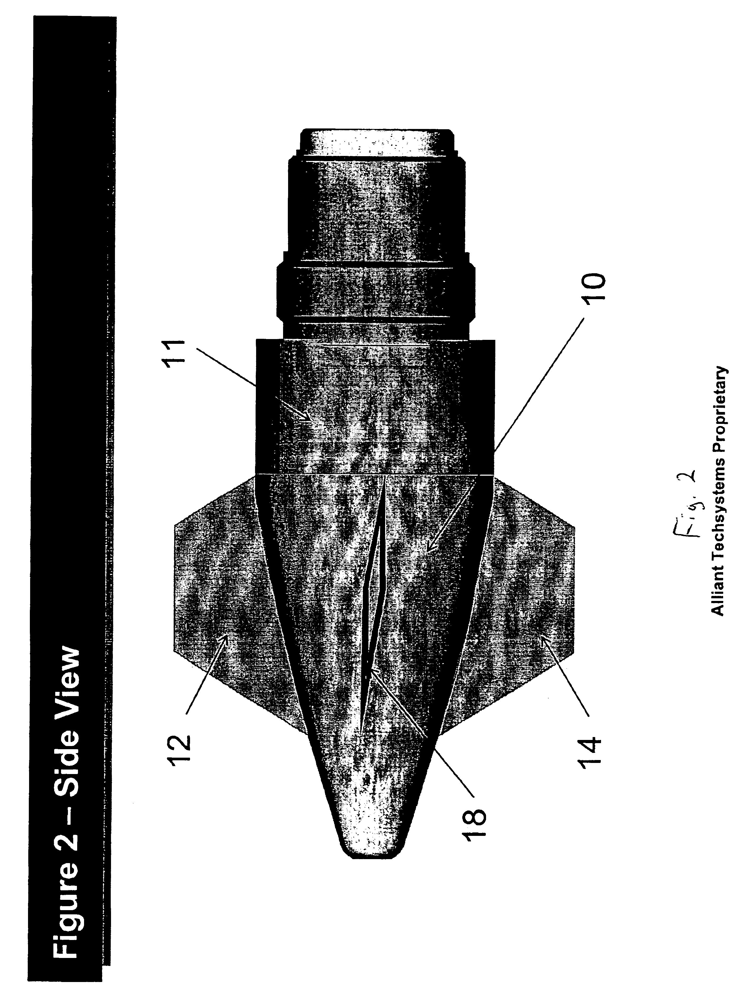 Fixed canard 2-D guidance of artillery projectiles