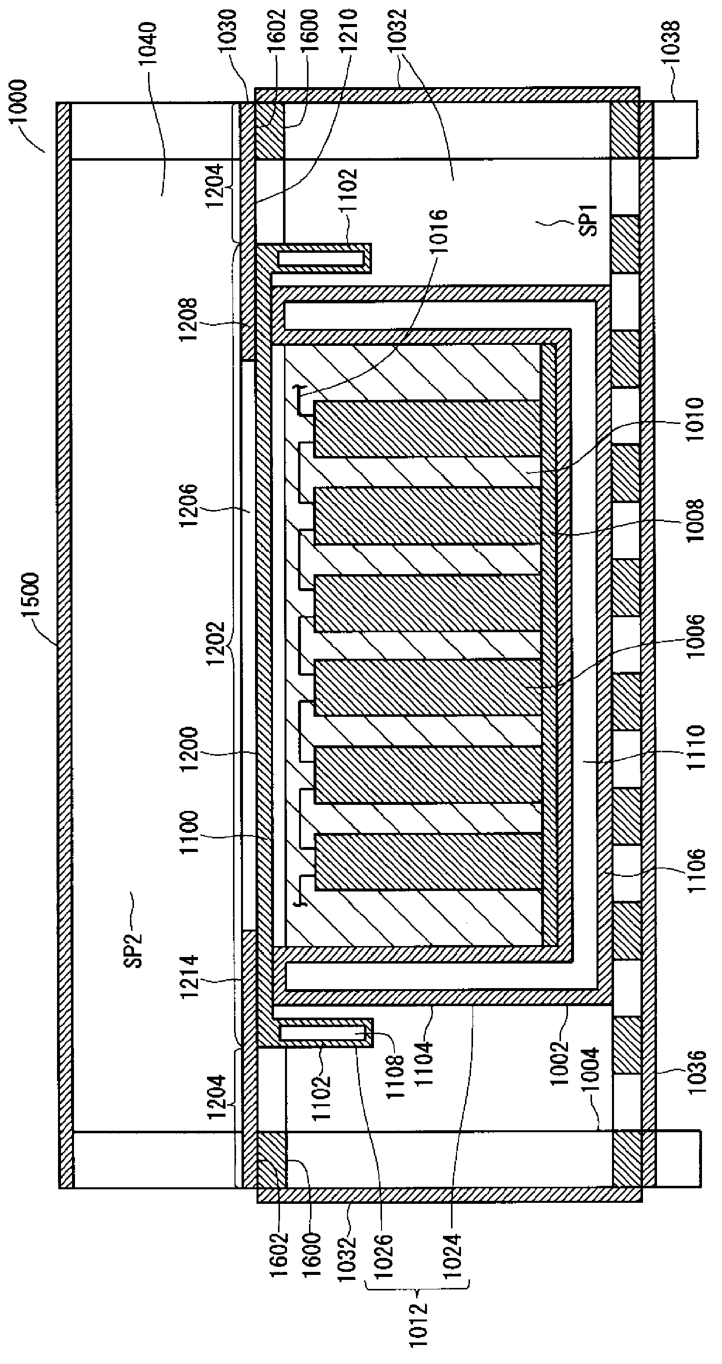 Battery housing structure