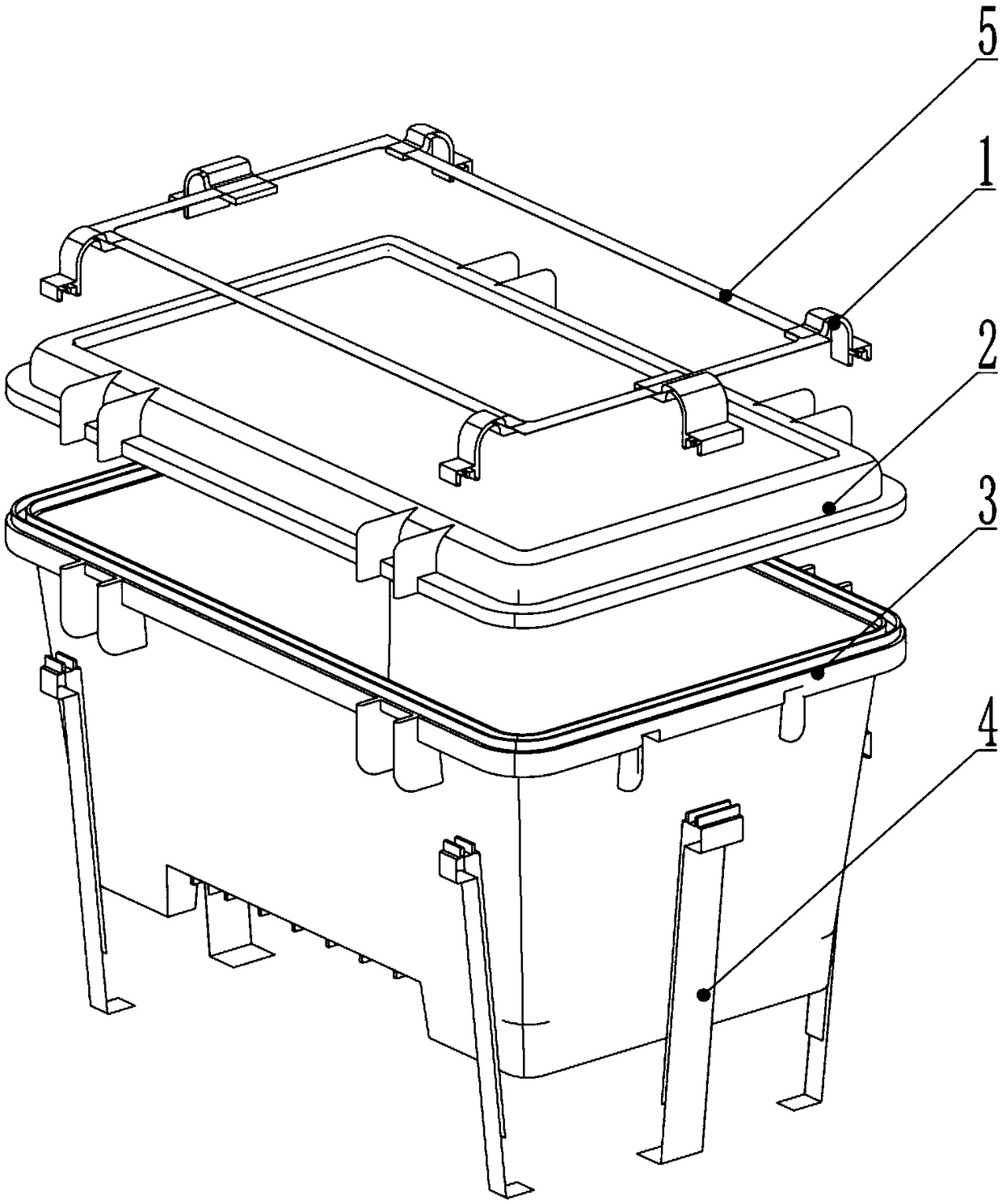 Antistatic energetic material packaging box and stacking structure thereof