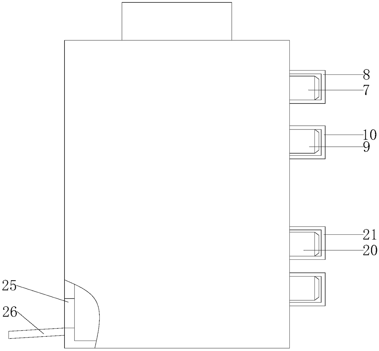 Efficient dust-absorption multistage coal mine stone crushing device