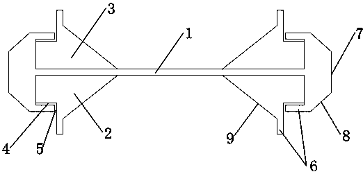 Clamping type broken bridge connecting piece