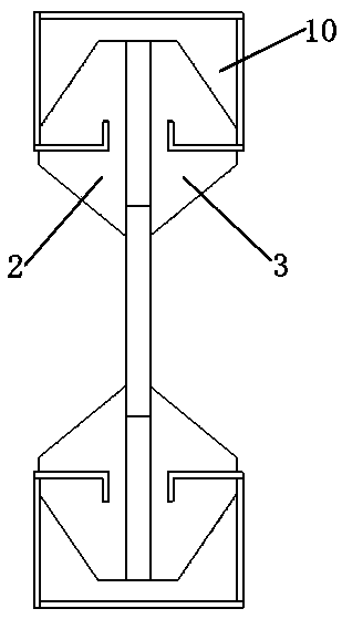 Clamping type broken bridge connecting piece