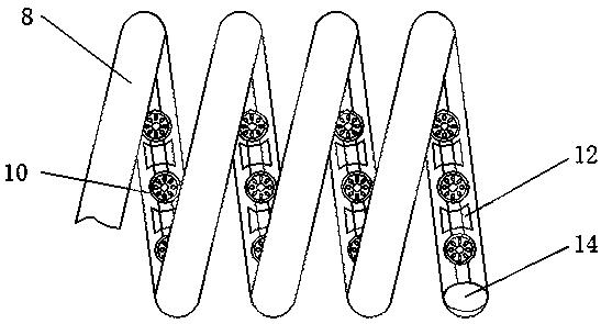 Annular spraying cleaning and conveying integrated device for mechanical production