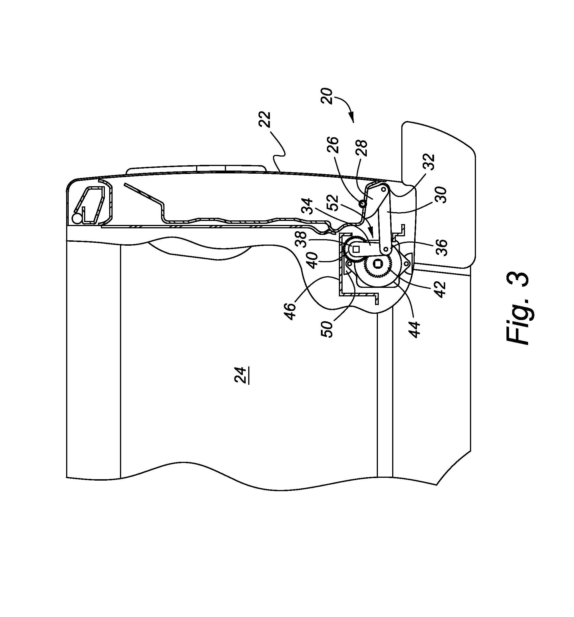 Vehicle tailgate movement assist mechanism using lever driven rotary damper