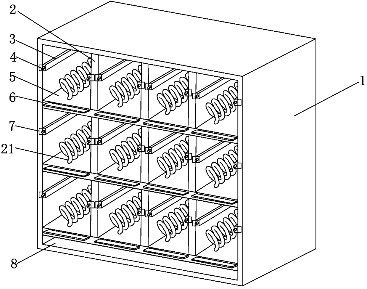 Automatic vending machine storage shelf facilitating goods exhibition