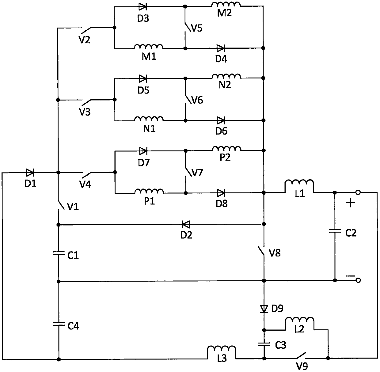 Direct boost variable power generation voltage variable excitation non-isolated switch reluctance generator conversion system