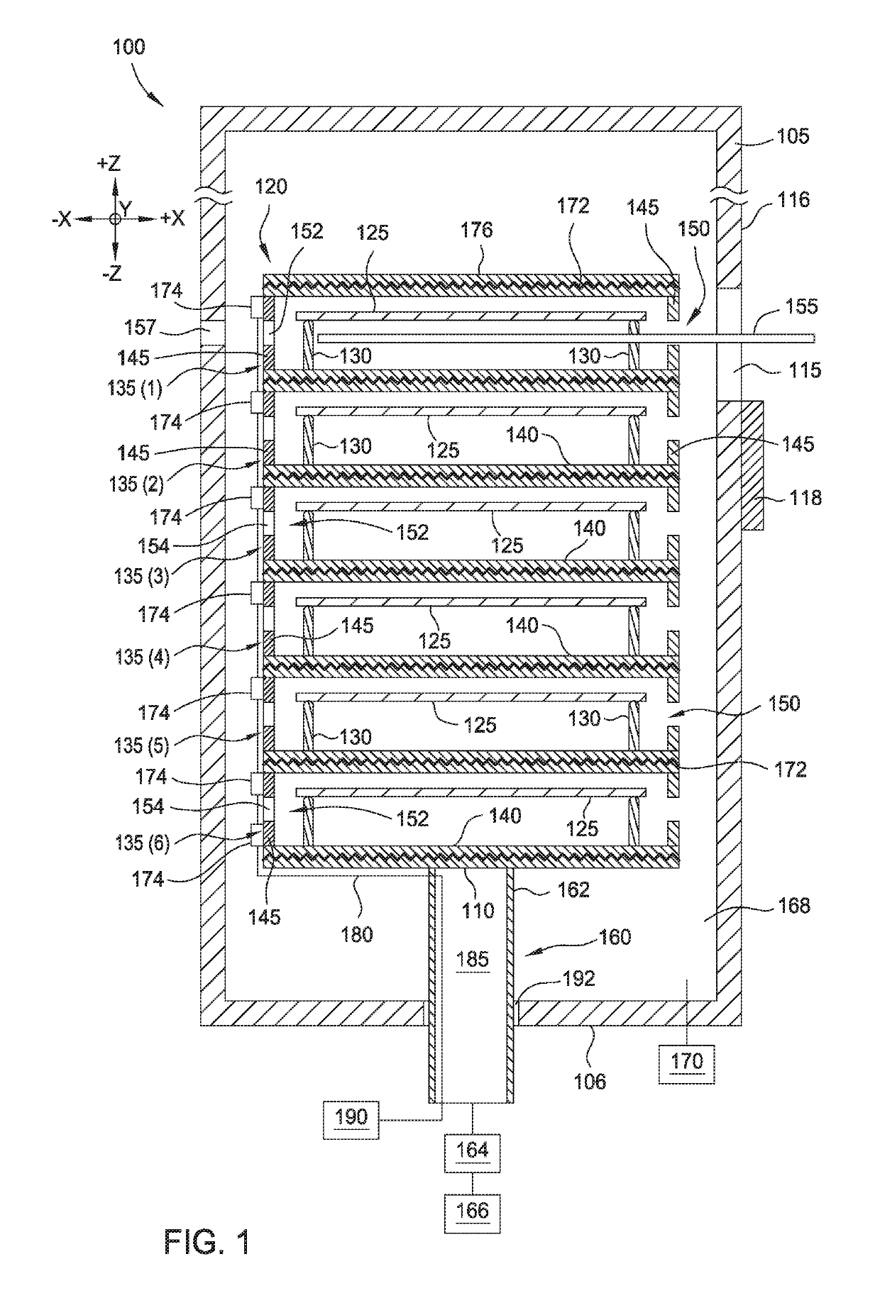 Method and apparatus for substrate transfer in a thermal treatment chamber