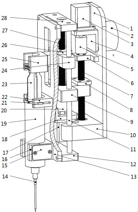 Injection device for medical drug preparation