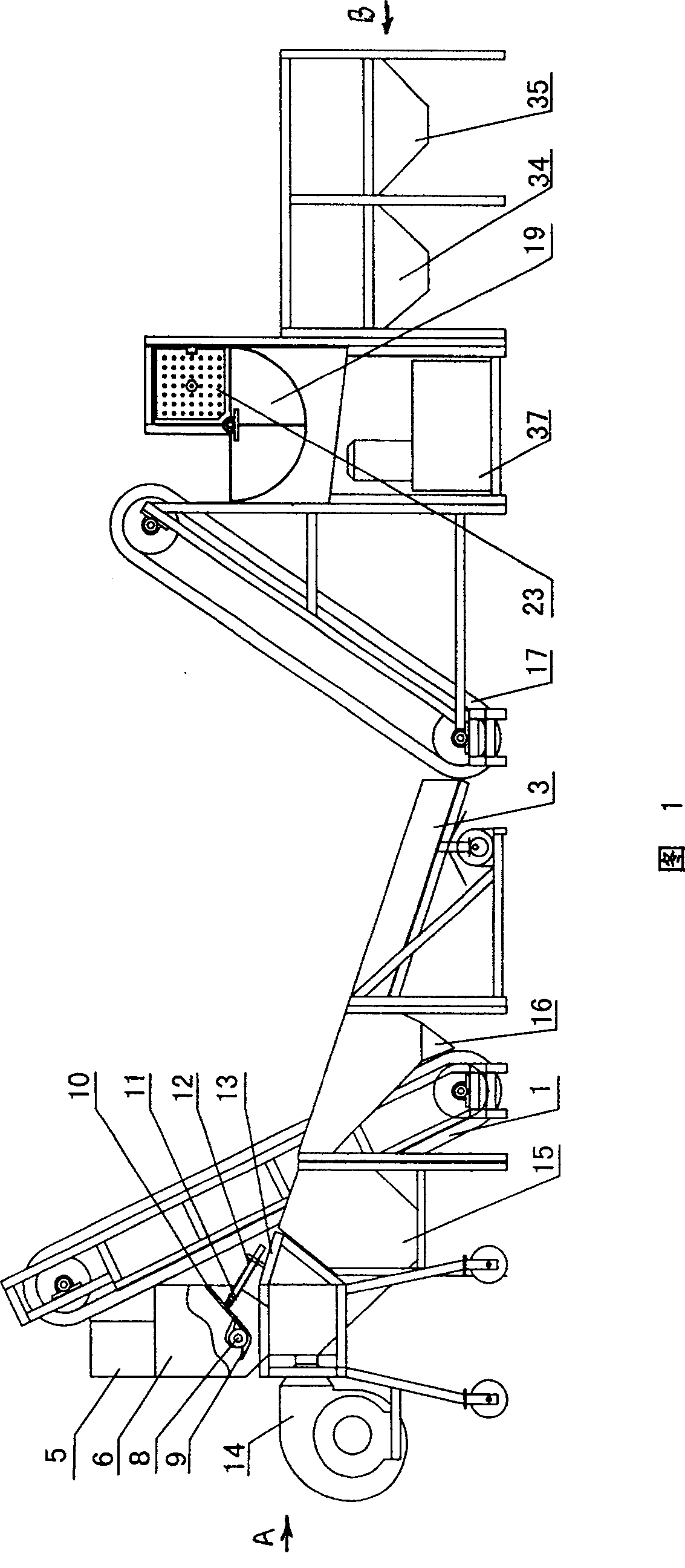 City domestic refuse plastic sorting device