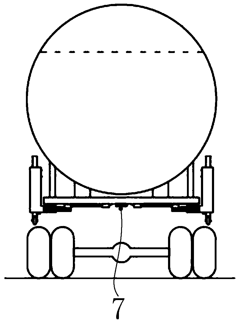 Tank truck side turn supporting device and control method thereof