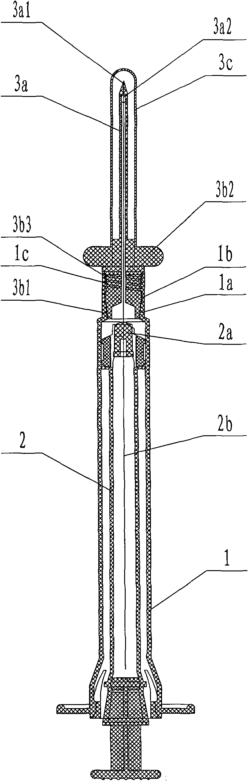 Disposable safety syringe with needle capable of being replaced and automatically retracted