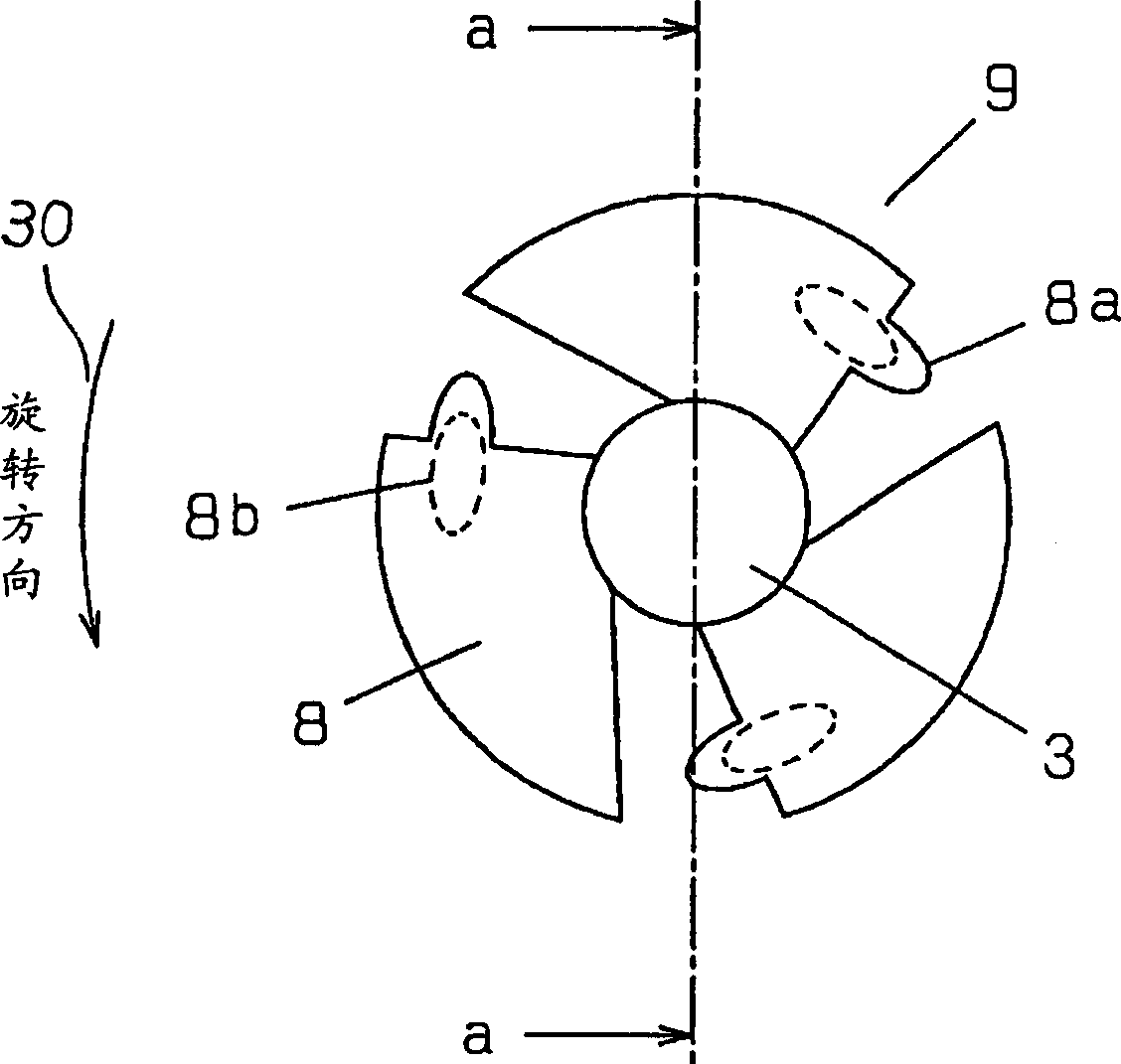 Impeller, blower and freezing-cooling storeroom